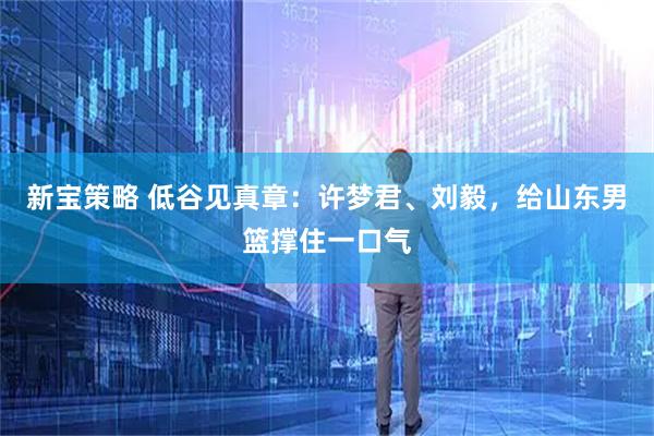 新宝策略 低谷见真章：许梦君、刘毅，给山东男篮撑住一口气